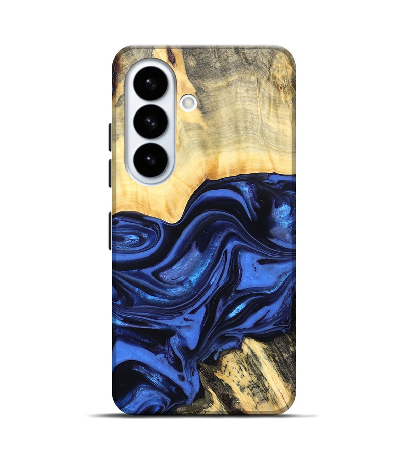 Galaxy S26 Wood Live Edge Phone Case - Leann (Blue, 822974)