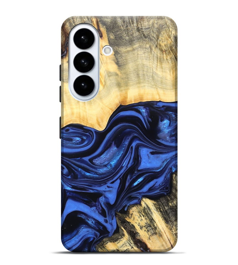 Galaxy S26 Plus Wood Live Edge Phone Case - Leann (Blue, 822974)