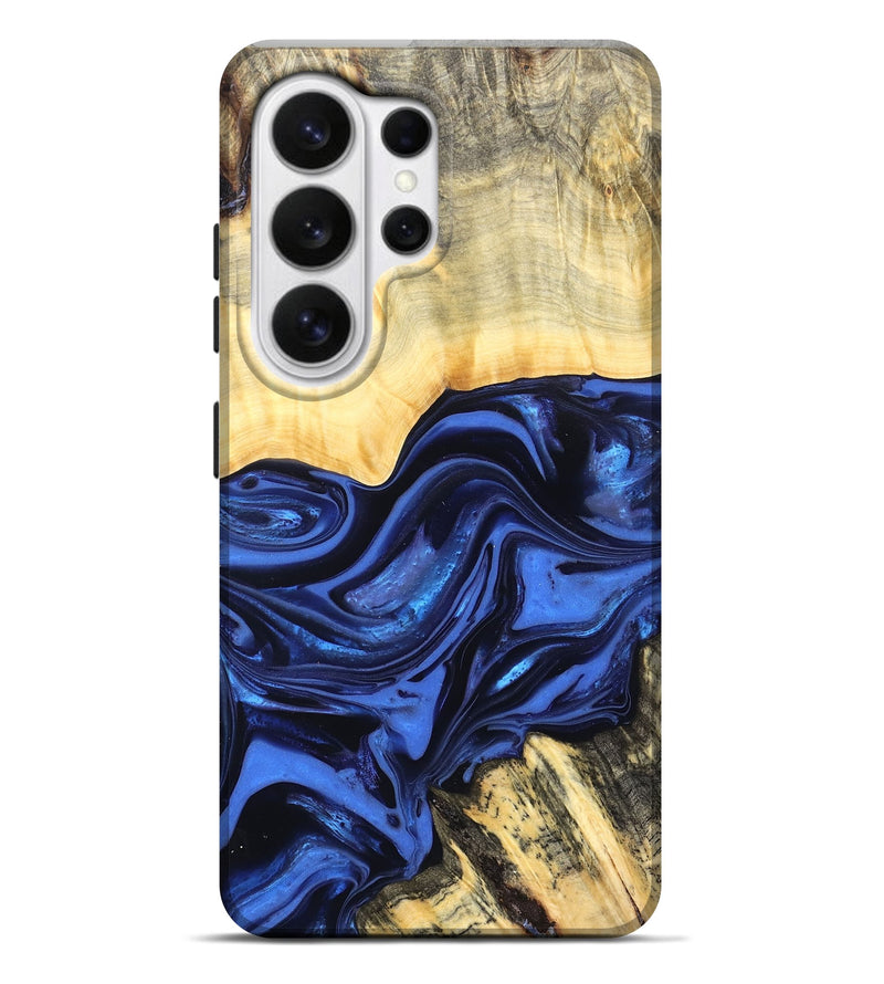 Galaxy S26 Ultra Wood Live Edge Phone Case - Leann (Blue, 822974)