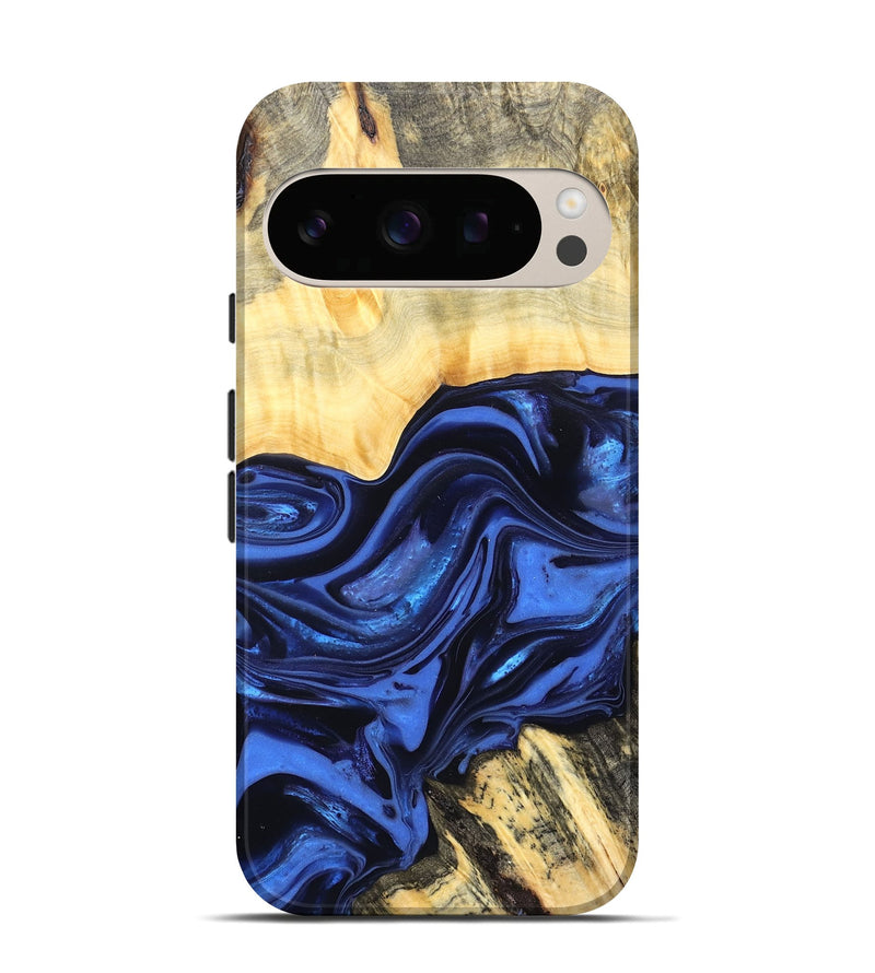 Pixel 10 Wood Live Edge Phone Case - Leann (Blue, 822974)