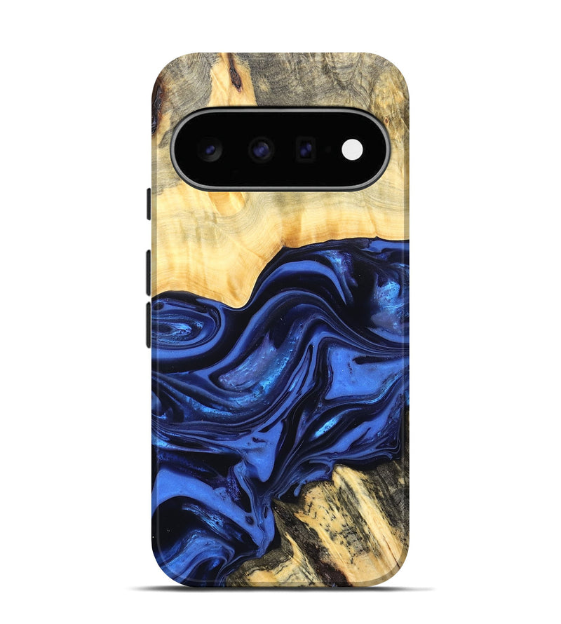 Pixel 11 Wood Live Edge Phone Case - Leann (Blue, 822974)