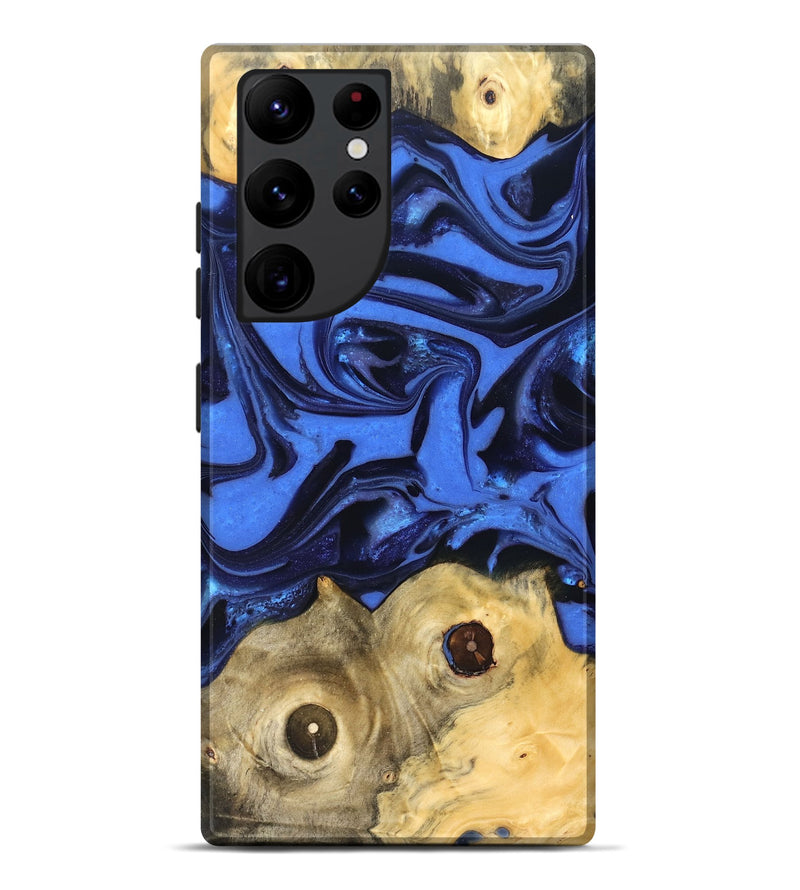 Galaxy S22 Ultra Wood Live Edge Phone Case - Jo (Blue, 822975)