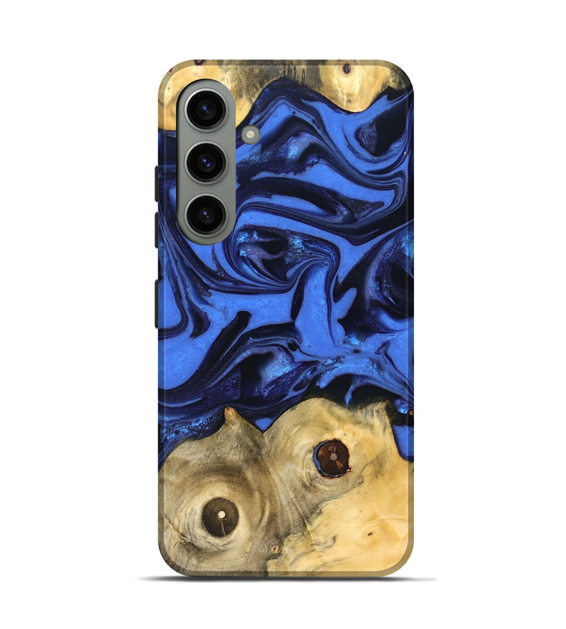 Galaxy S24 Wood Live Edge Phone Case - Jo (Blue, 822975)