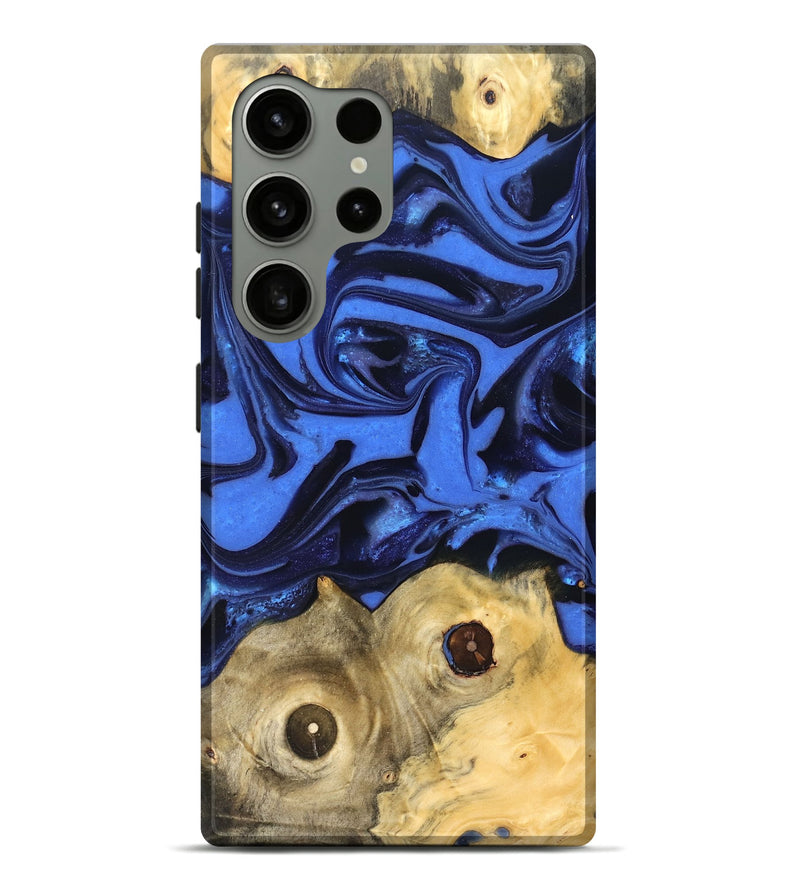 Galaxy S24 Ultra Wood Live Edge Phone Case - Jo (Blue, 822975)
