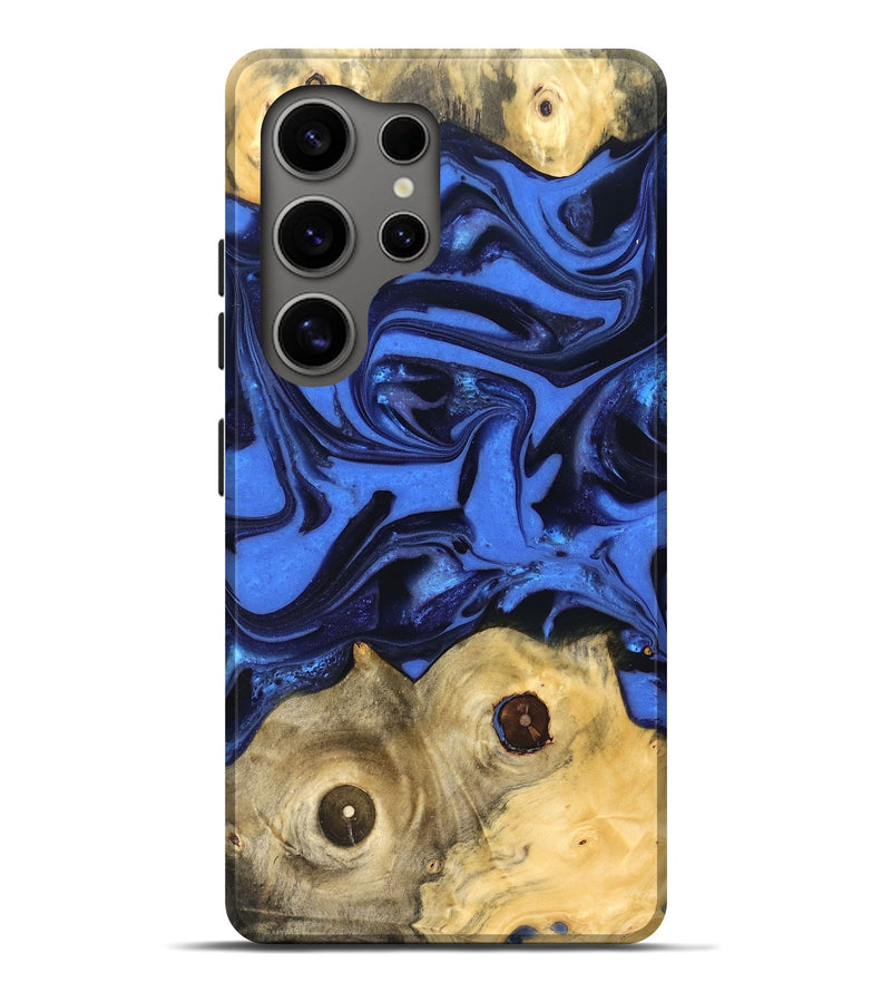 Galaxy S25 Ultra Wood Live Edge Phone Case - Jo (Blue, 822975)