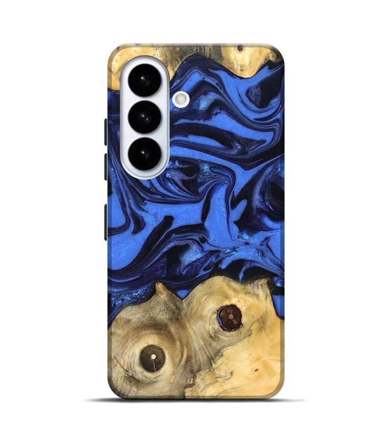 Galaxy S26 Wood Live Edge Phone Case - Jo (Blue, 822975)