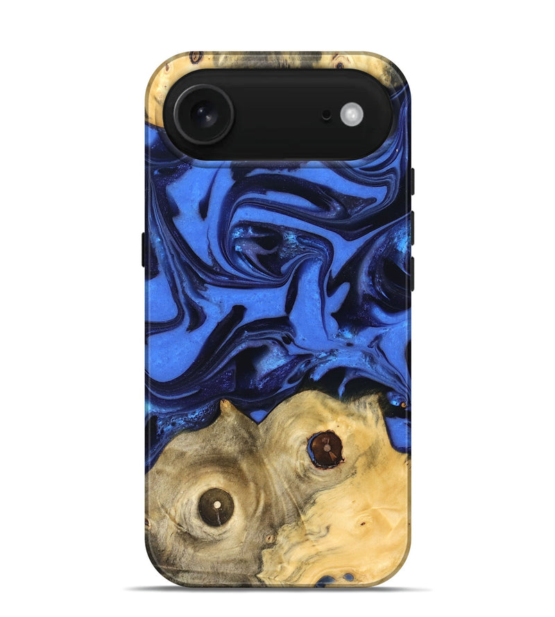 iPhone 17 Air Wood Live Edge Phone Case - Jo (Blue, 822975)