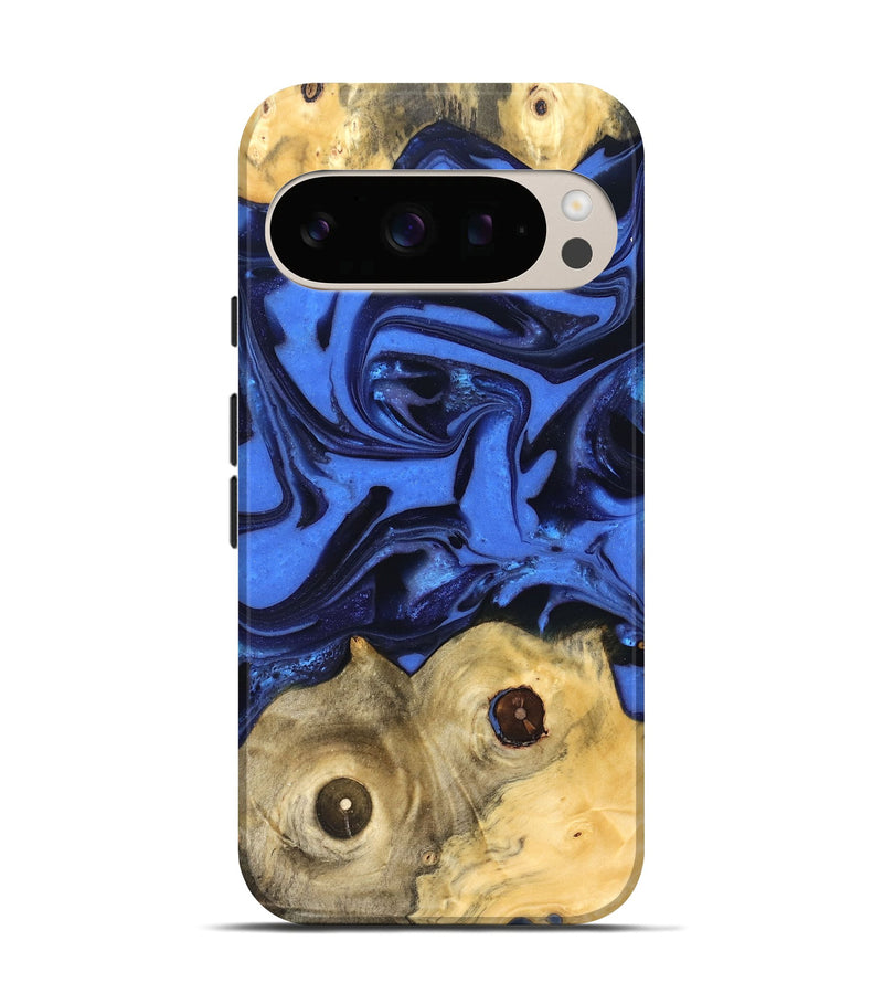 Pixel 10 Wood Live Edge Phone Case - Jo (Blue, 822975)