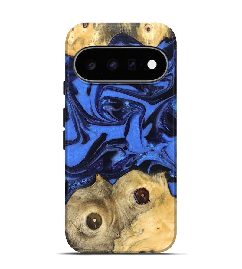 Pixel 11 Pro Wood Live Edge Phone Case - Jo (Blue, 822975)