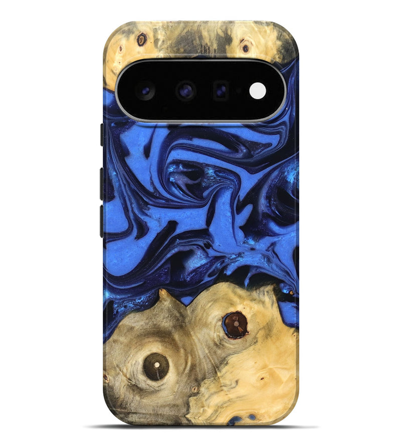 Pixel 11 Pro XL Wood Live Edge Phone Case - Jo (Blue, 822975)