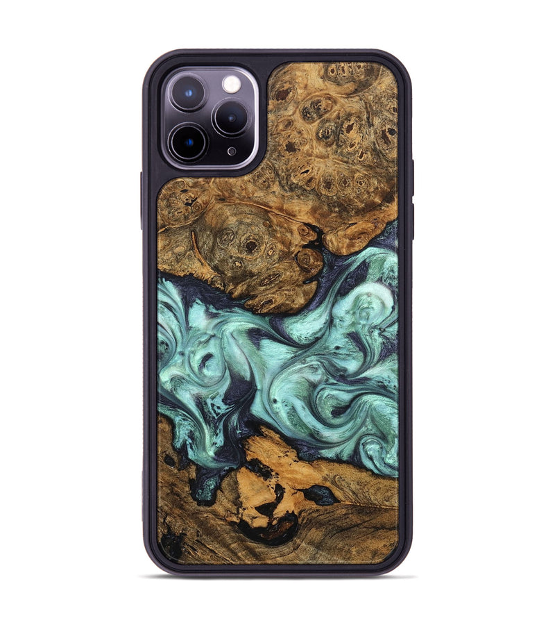 iPhone 11 Pro Max Wood Phone Case - Karyme (Green, 822984)