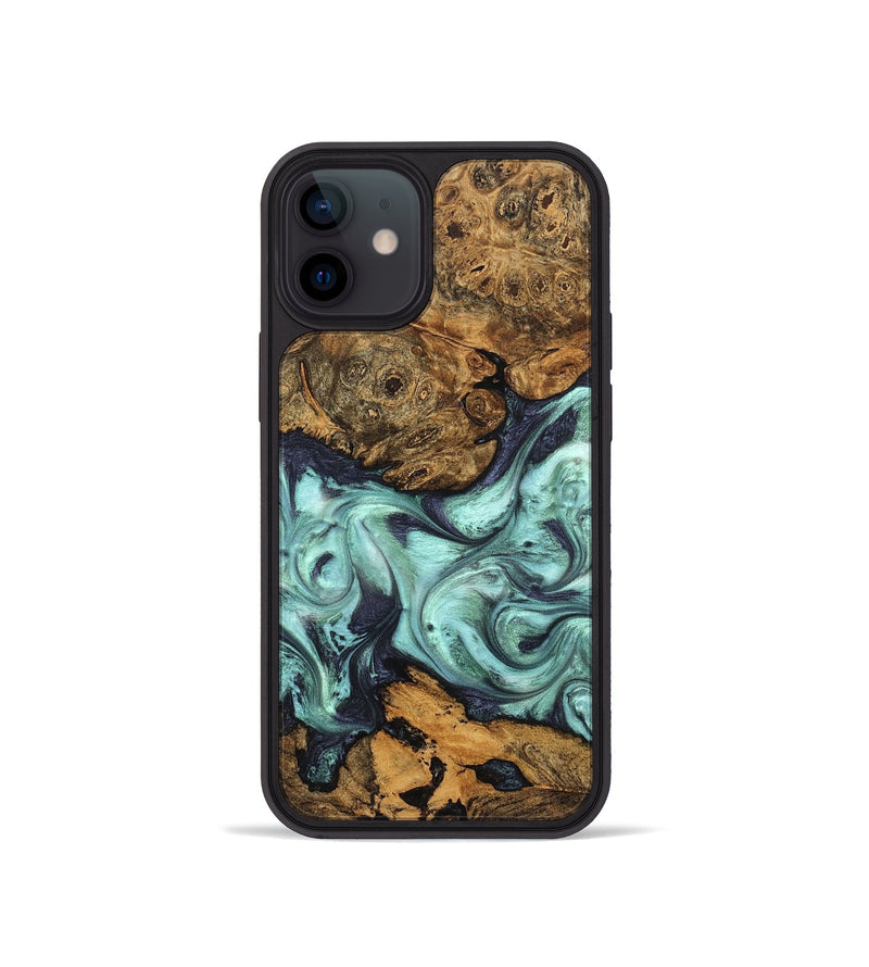 iPhone 12 mini Wood Phone Case - Karyme (Green, 822984)