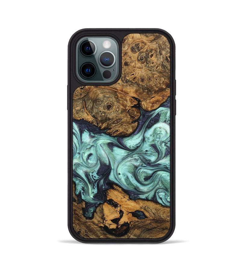 iPhone 12 Pro Wood Phone Case - Karyme (Green, 822984)