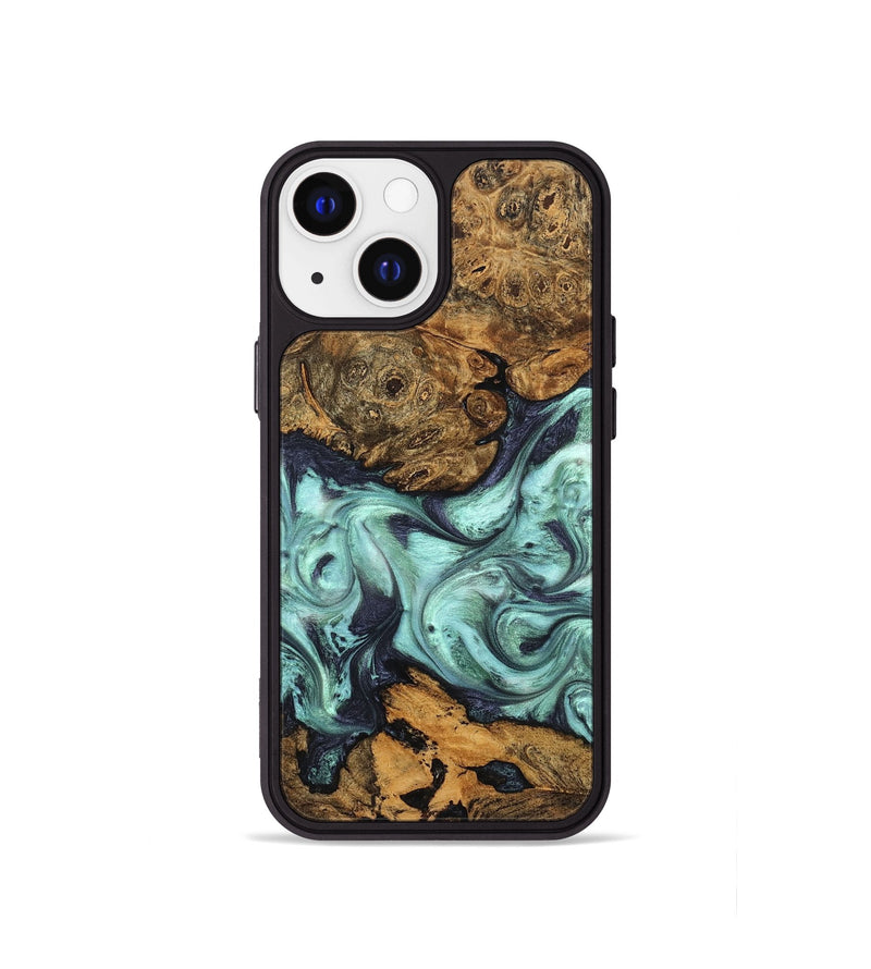 iPhone 13 mini Wood Phone Case - Karyme (Green, 822984)