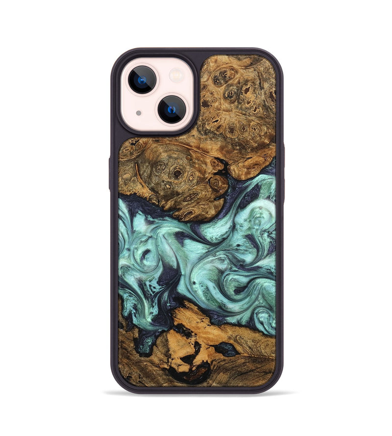 iPhone 14 Wood Phone Case - Karyme (Green, 822984)