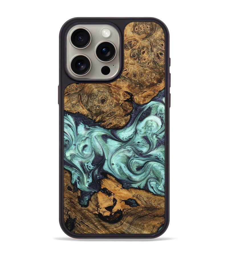 iPhone 15 Pro Max Wood Phone Case - Karyme (Green, 822984)