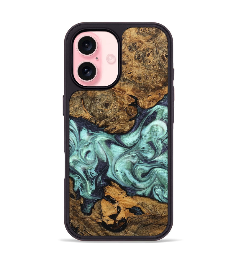 iPhone 16 Wood Phone Case - Karyme (Green, 822984)