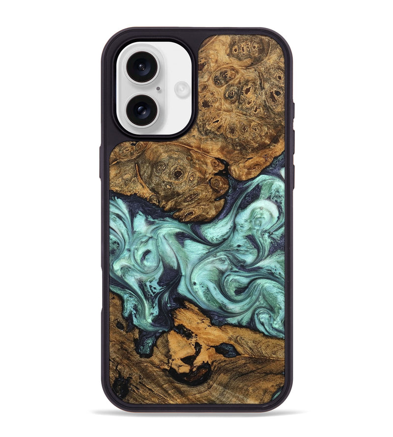 iPhone 16 Plus Wood Phone Case - Karyme (Green, 822984)