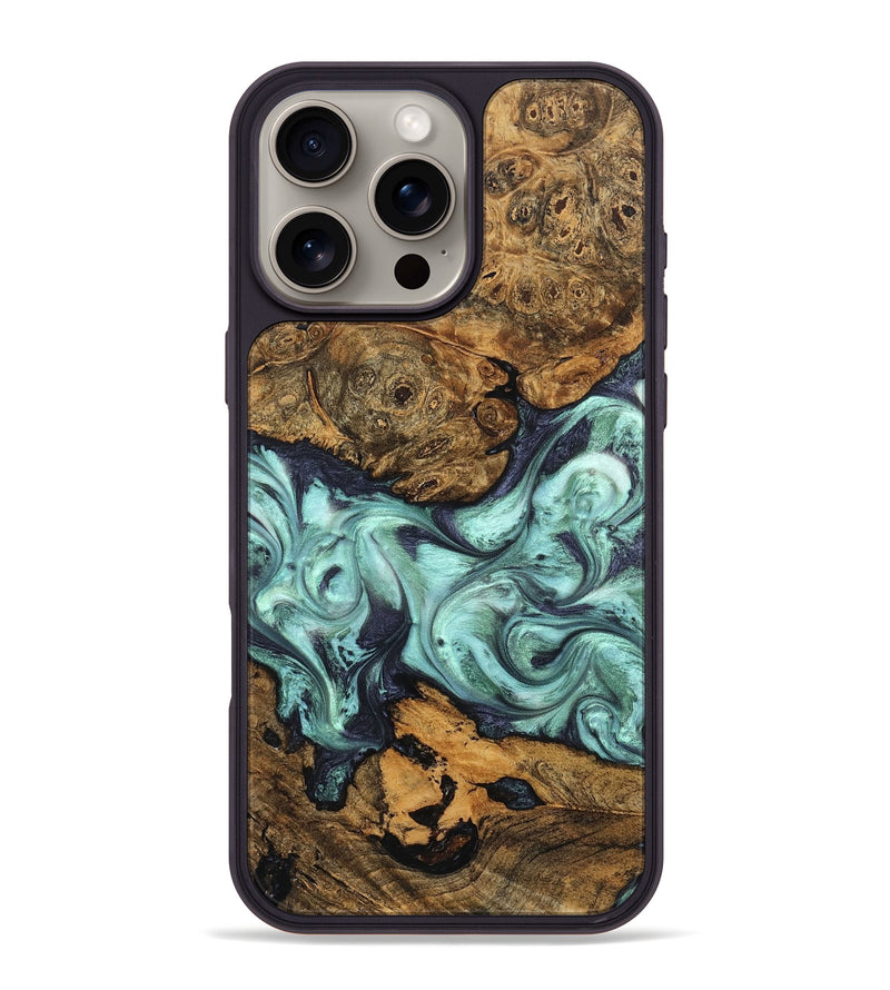 iPhone 16 Pro Max Wood Phone Case - Karyme (Green, 822984)
