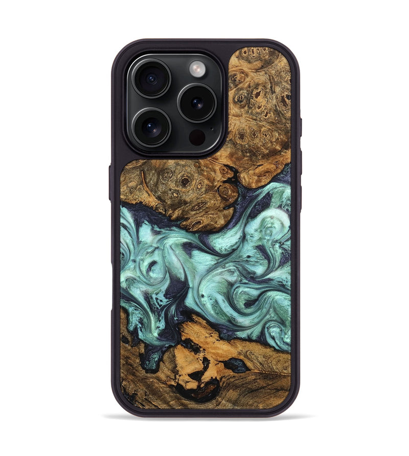 iPhone 16 Pro Wood Phone Case - Karyme (Green, 822984)