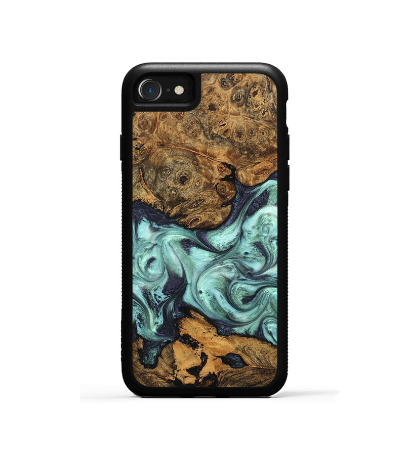 iPhone SE Wood Phone Case - Karyme (Green, 822984)