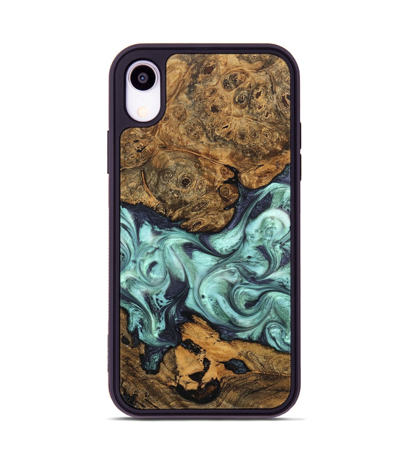 iPhone Xr Wood Phone Case - Karyme (Green, 822984)