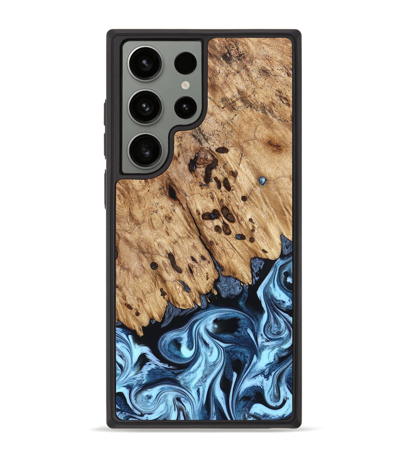 Galaxy S23 Ultra Wood Phone Case - Jesiah (Blue, 822994)