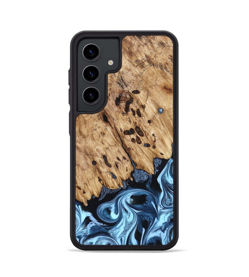 Galaxy S24 Wood Phone Case - Jesiah (Blue, 822994)