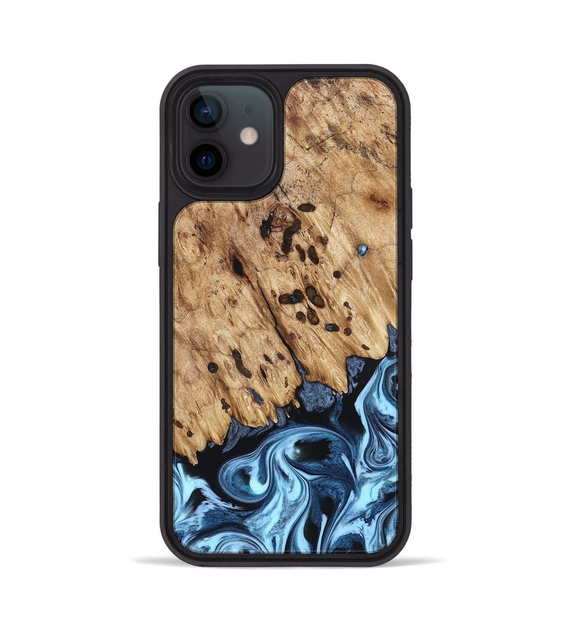 iPhone 12 Wood Phone Case - Jesiah (Blue, 822994)