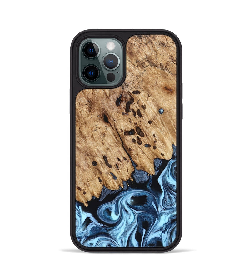 iPhone 12 Pro Wood Phone Case - Jesiah (Blue, 822994)