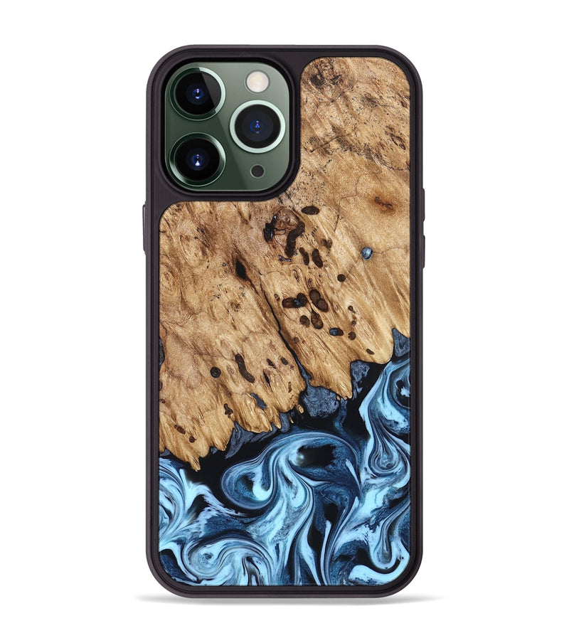 iPhone 13 Pro Max Wood Phone Case - Jesiah (Blue, 822994)