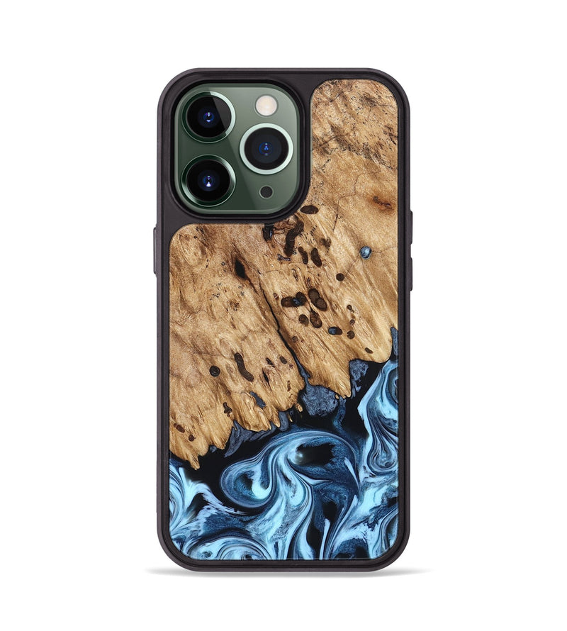 iPhone 13 Pro Wood Phone Case - Jesiah (Blue, 822994)