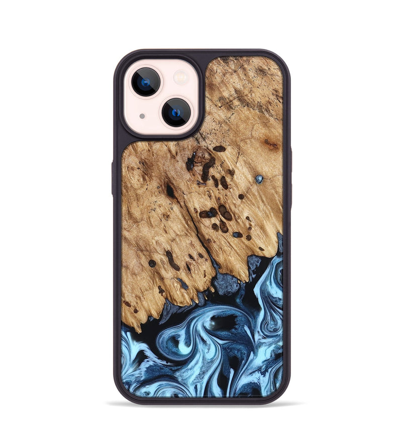 iPhone 14 Wood Phone Case - Jesiah (Blue, 822994)