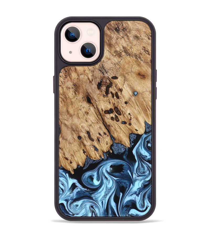 iPhone 14 Plus Wood Phone Case - Jesiah (Blue, 822994)