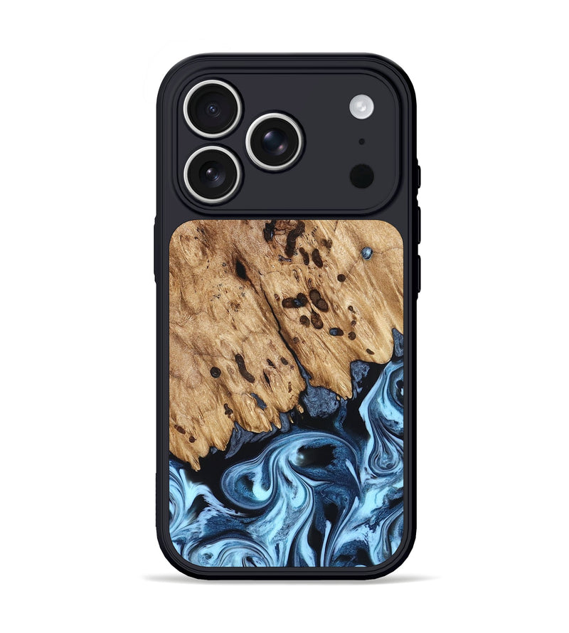 iPhone 17 Pro Wood Phone Case - Jesiah (Blue, 822994)