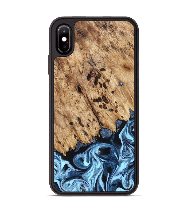 iPhone Xs Max Wood Phone Case - Jesiah (Blue, 822994)