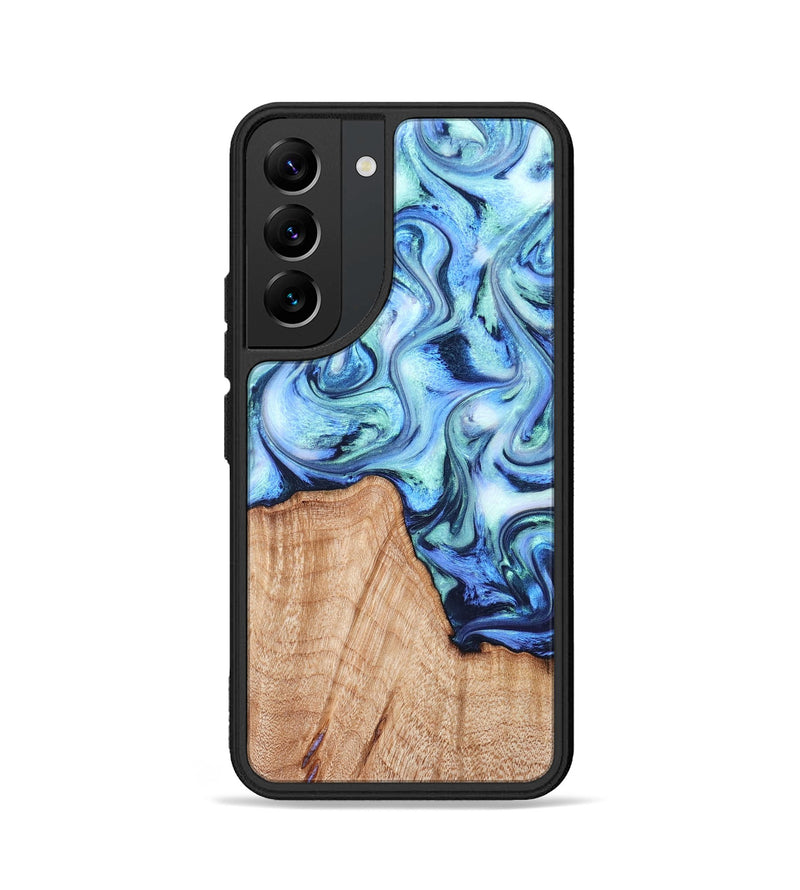 Galaxy S22 Wood Phone Case - Myles (Blue, 822995)