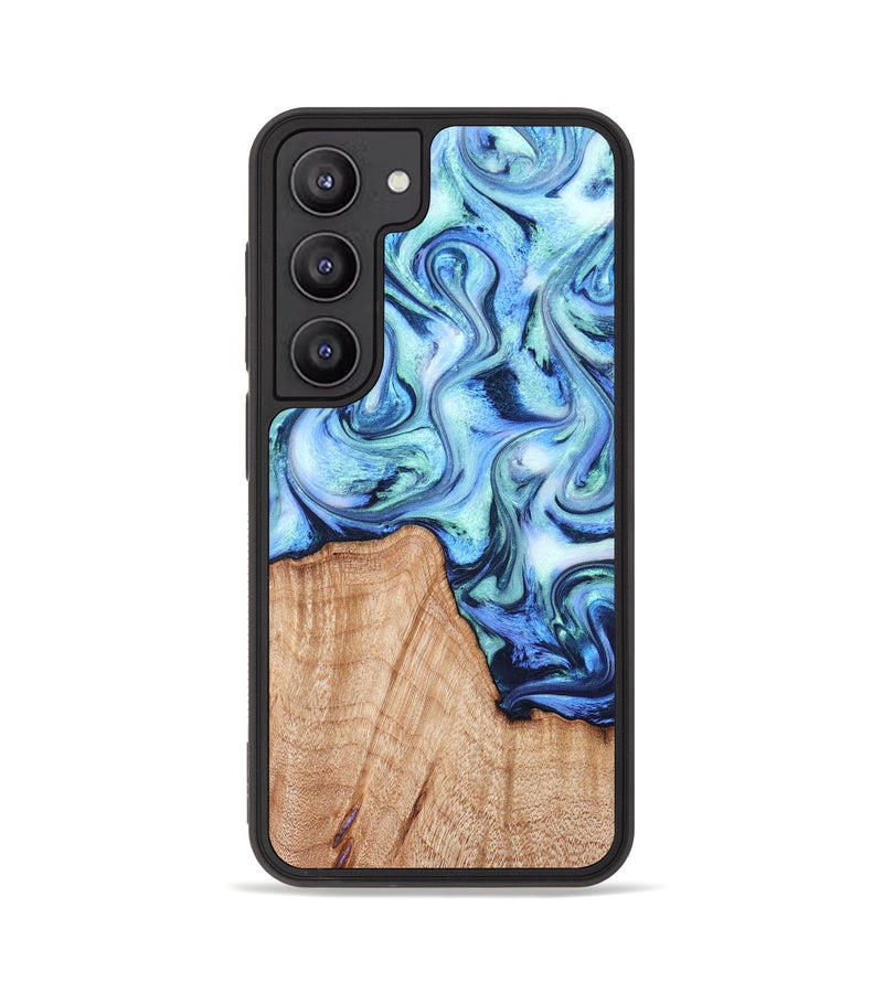 Galaxy S23 Wood Phone Case - Myles (Blue, 822995)