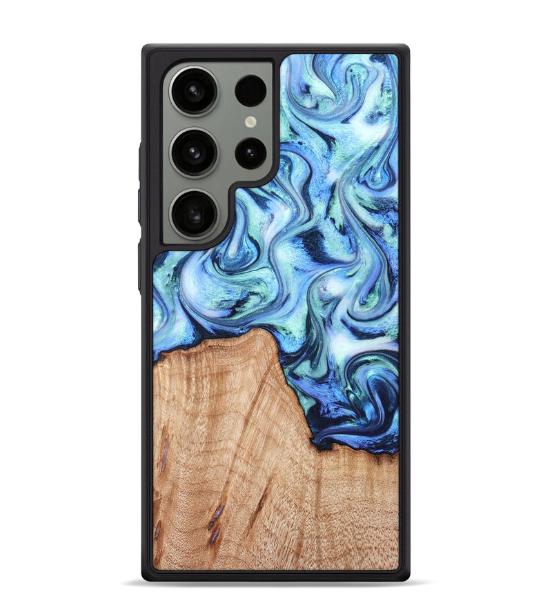 Galaxy S24 Ultra Wood Phone Case - Myles (Blue, 822995)