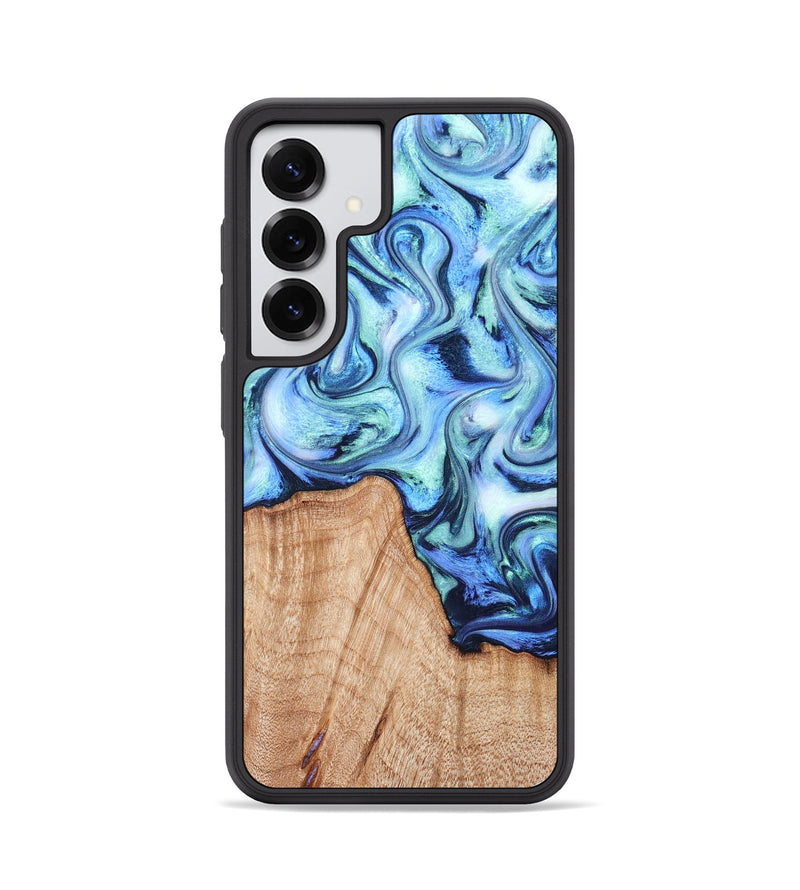Galaxy S25 Wood Phone Case - Myles (Blue, 822995)