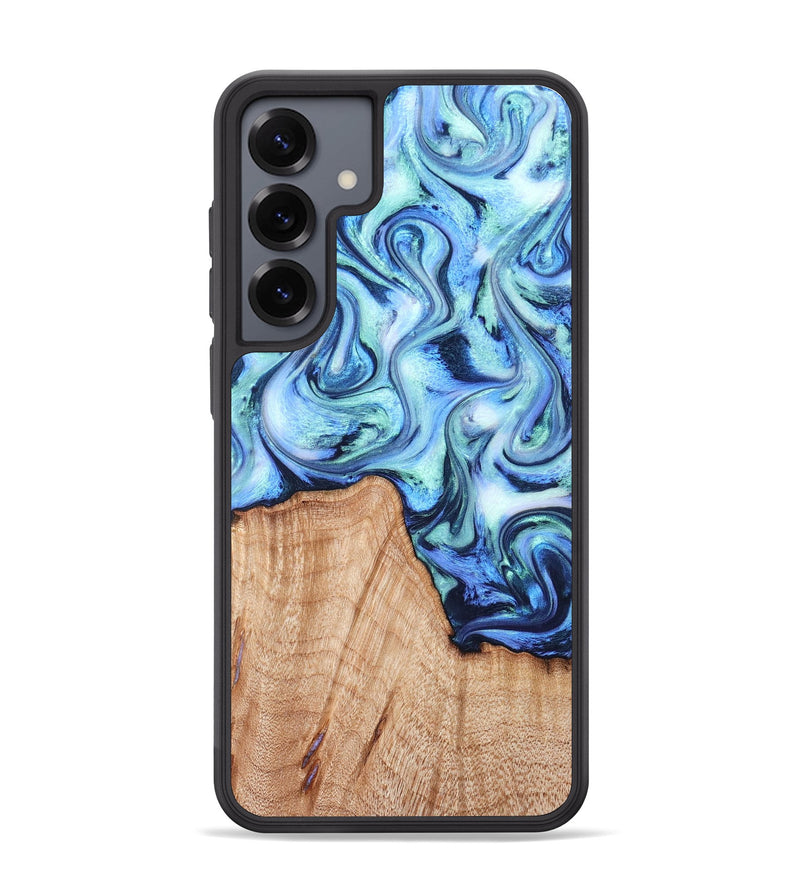 Galaxy S25 Plus Wood Phone Case - Myles (Blue, 822995)