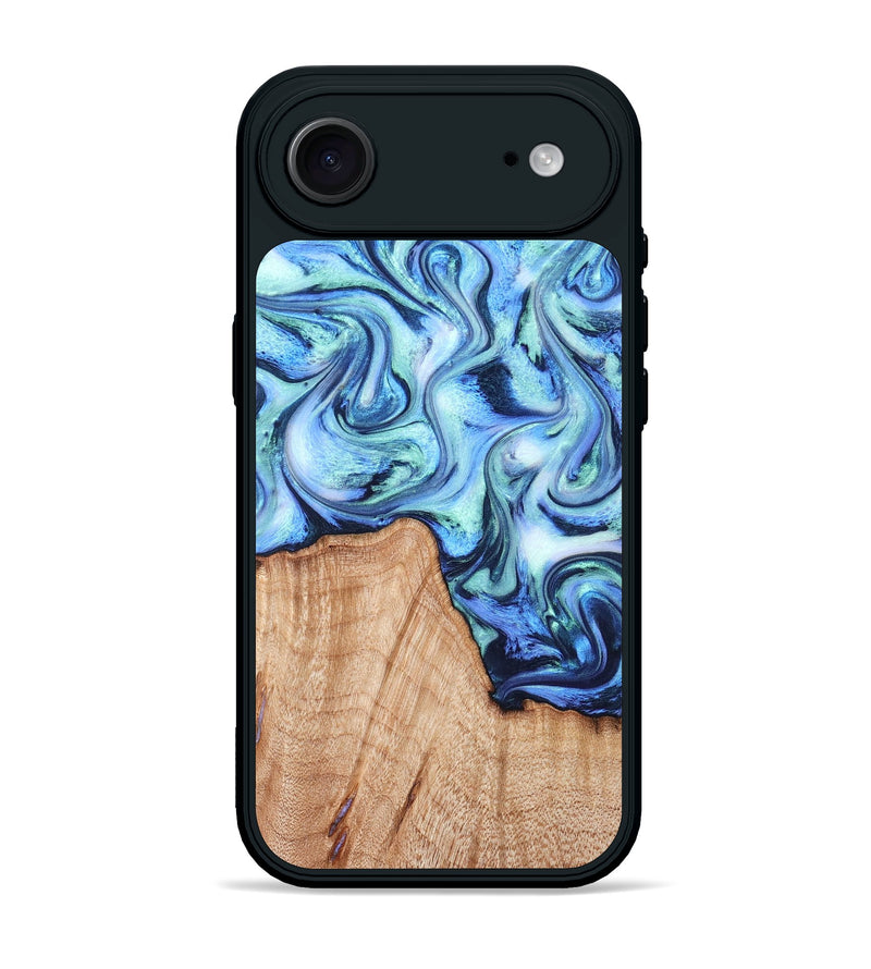 iPhone 17 Air Wood Phone Case - Myles (Blue, 822995)