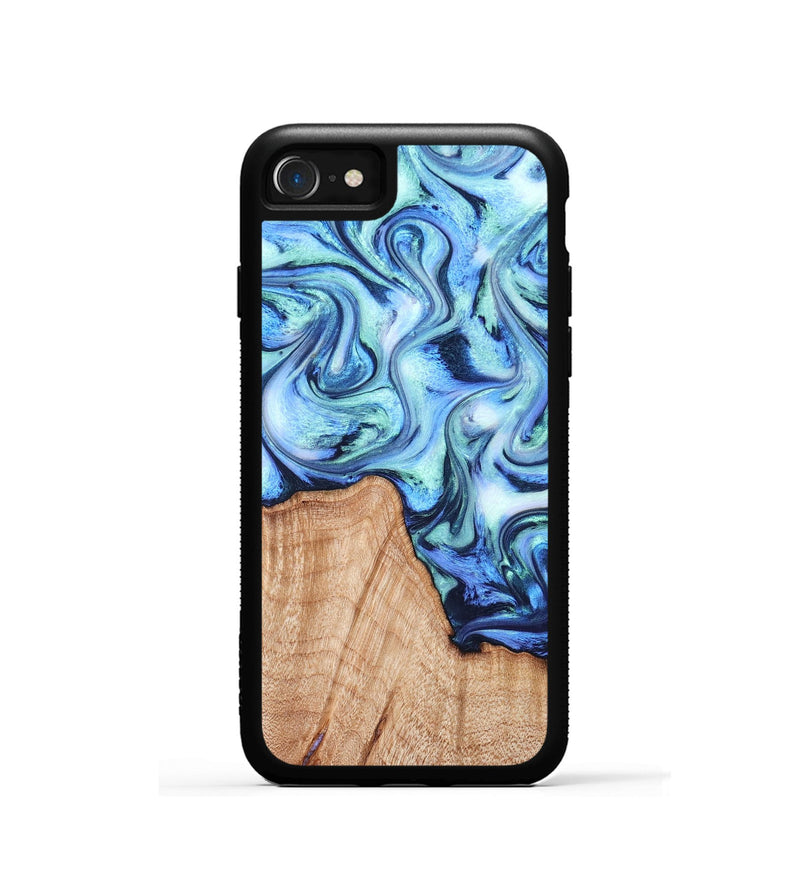 iPhone SE Wood Phone Case - Myles (Blue, 822995)