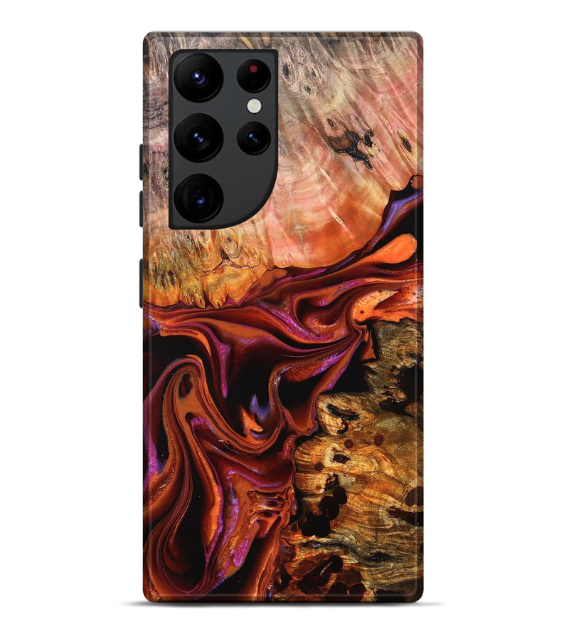 Galaxy S22 Ultra Wood Live Edge Phone Case - Dash (Red, 823043)