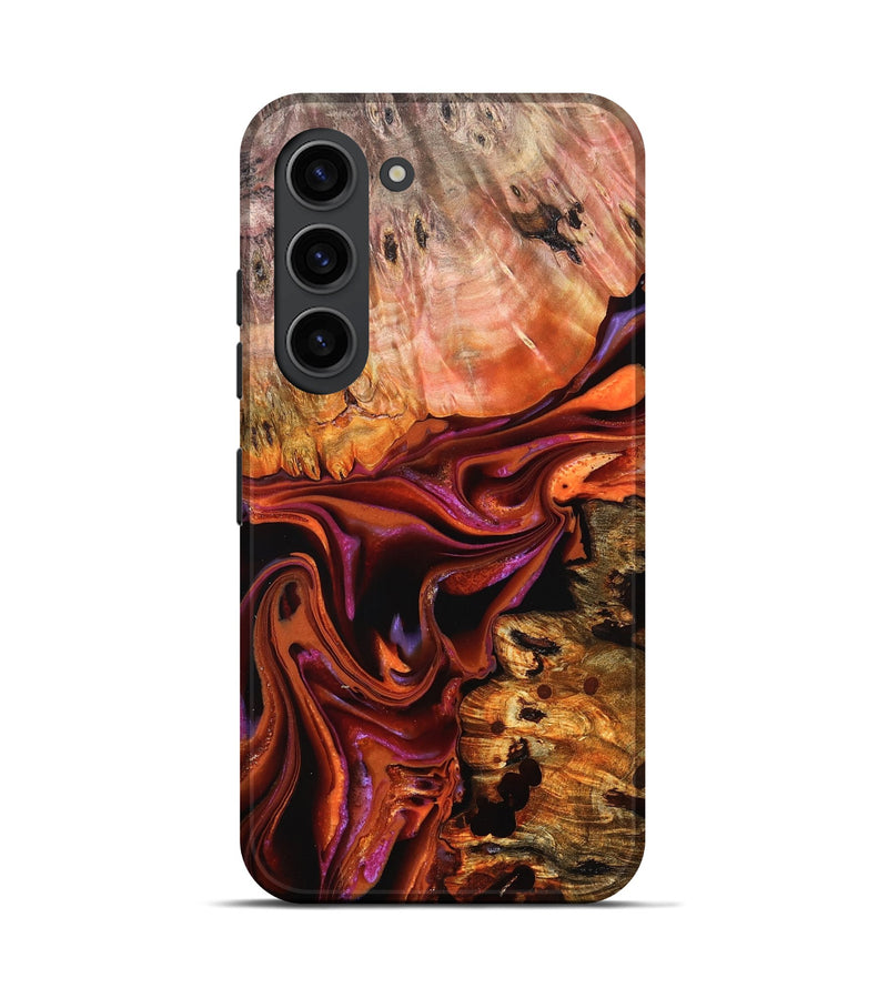 Galaxy S23 Wood Live Edge Phone Case - Dash (Red, 823043)