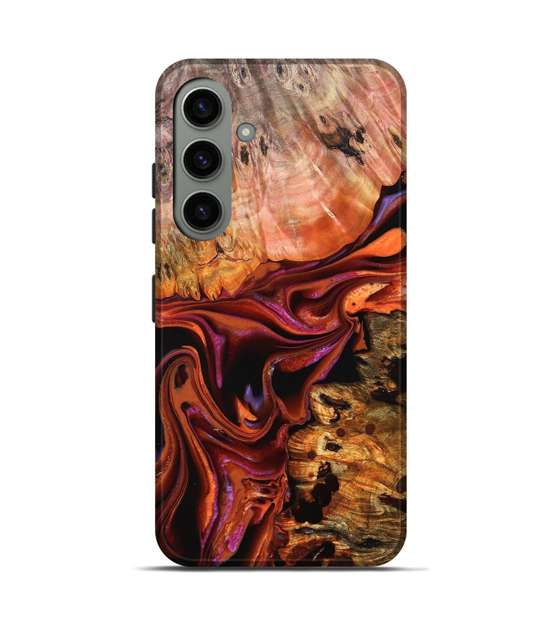 Galaxy S24 Wood Live Edge Phone Case - Dash (Red, 823043)