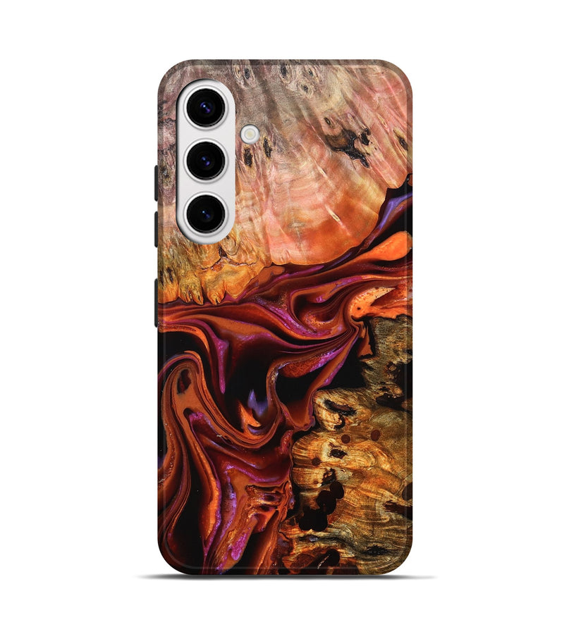 Galaxy S25 Wood Live Edge Phone Case - Dash (Red, 823043)