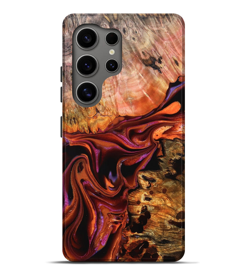 Galaxy S25 Ultra Wood Live Edge Phone Case - Dash (Red, 823043)