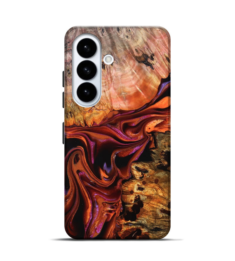 Galaxy S26 Wood Live Edge Phone Case - Dash (Red, 823043)