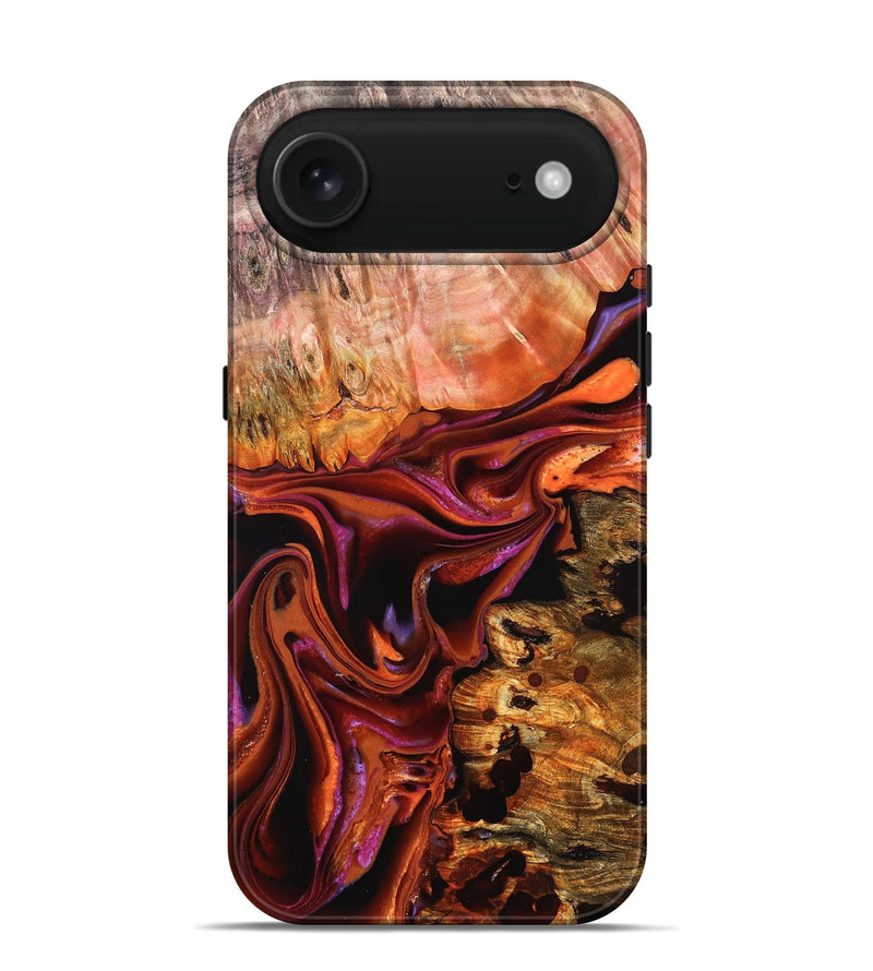 iPhone 17 Air Wood Live Edge Phone Case - Dash (Red, 823043)